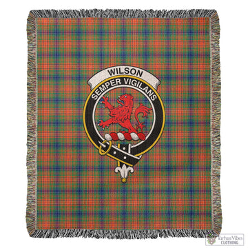 Wilson Ancient Tartan Woven Blanket with Family Crest