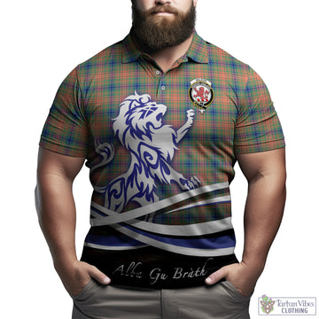 Wilson Ancient Tartan Polo Shirt with Alba Gu Brath Regal Lion Emblem