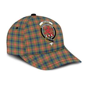 Wilson Ancient Tartan Classic Cap with Family Crest