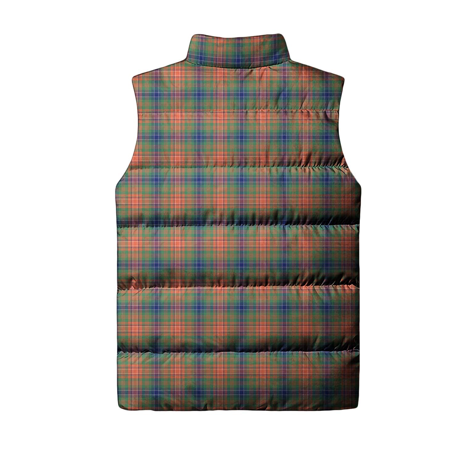 Wilson Ancient Tartan Sleeveless Puffer Jacket with Family Crest - Tartanvibesclothing