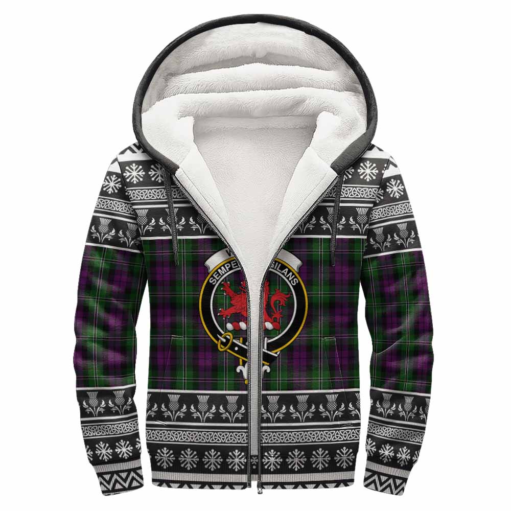 Wilson Clan Tartan Christmas Fleece Hoodie with Family Crest - Tartan Vibes Clothing