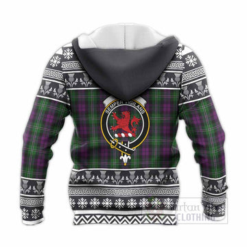 Wilson Clan Tartan Christmas Knitted Hoodie with Family Crest - Tartan Vibes Clothing