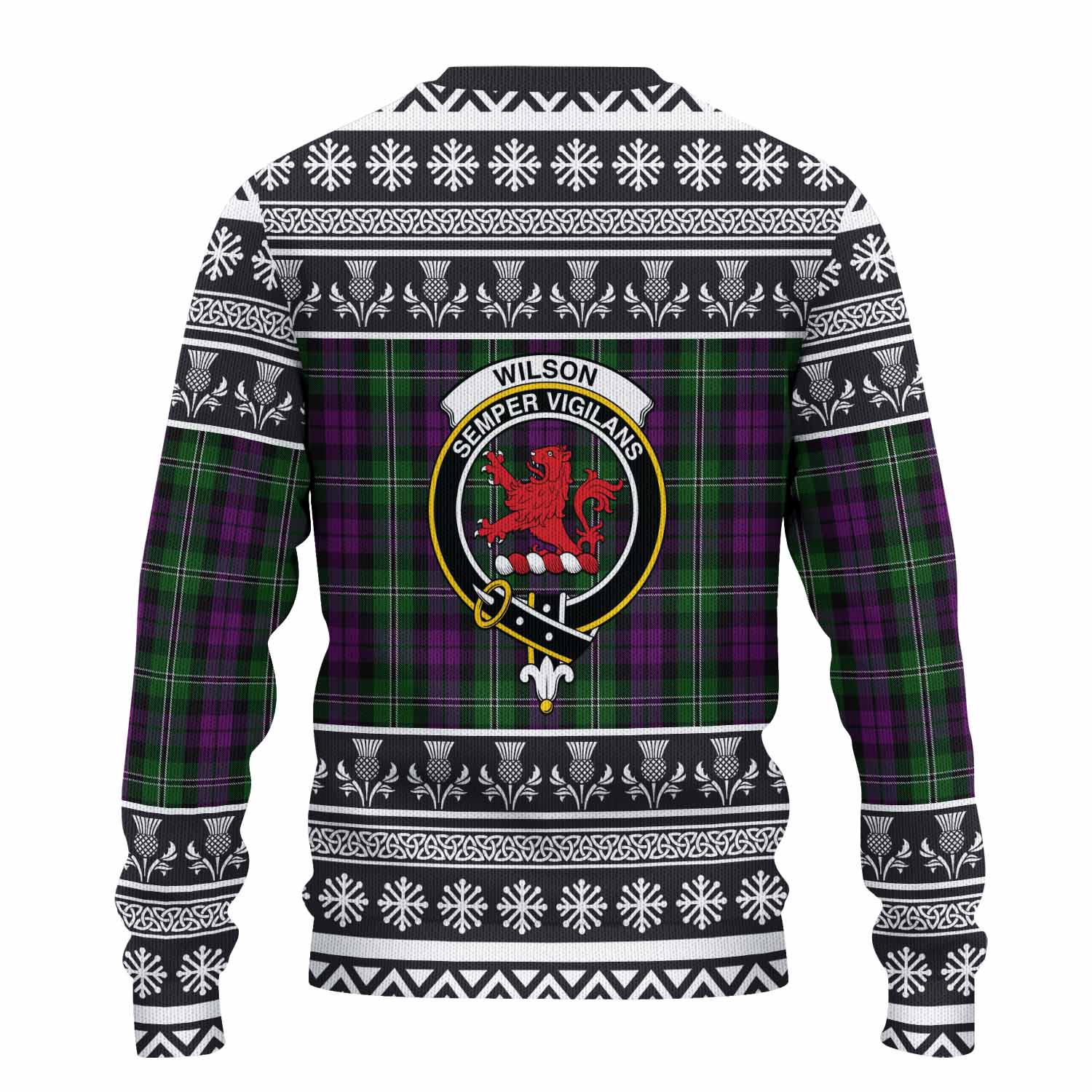 Wilson Clan Tartan Christmas Ugly Sweater with Family Crest - Tartan Vibes Clothing
