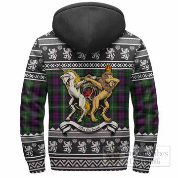 Wilson Clan Tartan Crest Christmas Fleece Hoodie Coat of Arms Funny Style - Tartan Vibes Clothing