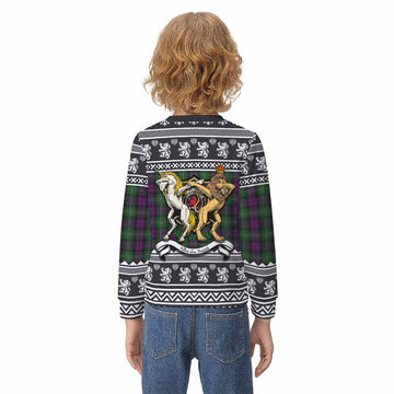Wilson Clan Tartan Crest Christmas Kid Ugly Sweatshirt Coat of Arms Funny Style - Tartan Vibes Clothing