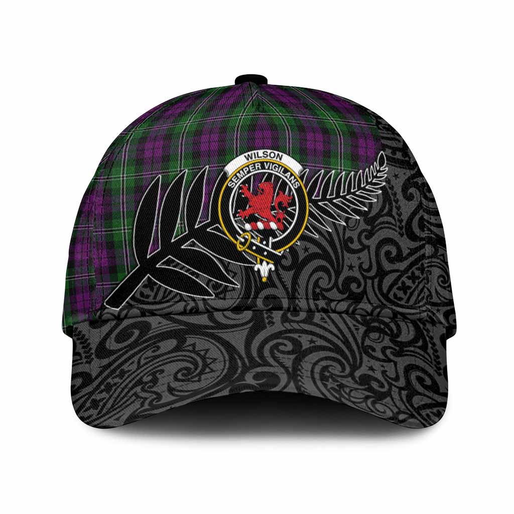 Wilson Crest Tartan Classic Cap with New Zealand Silver Fern Half Style