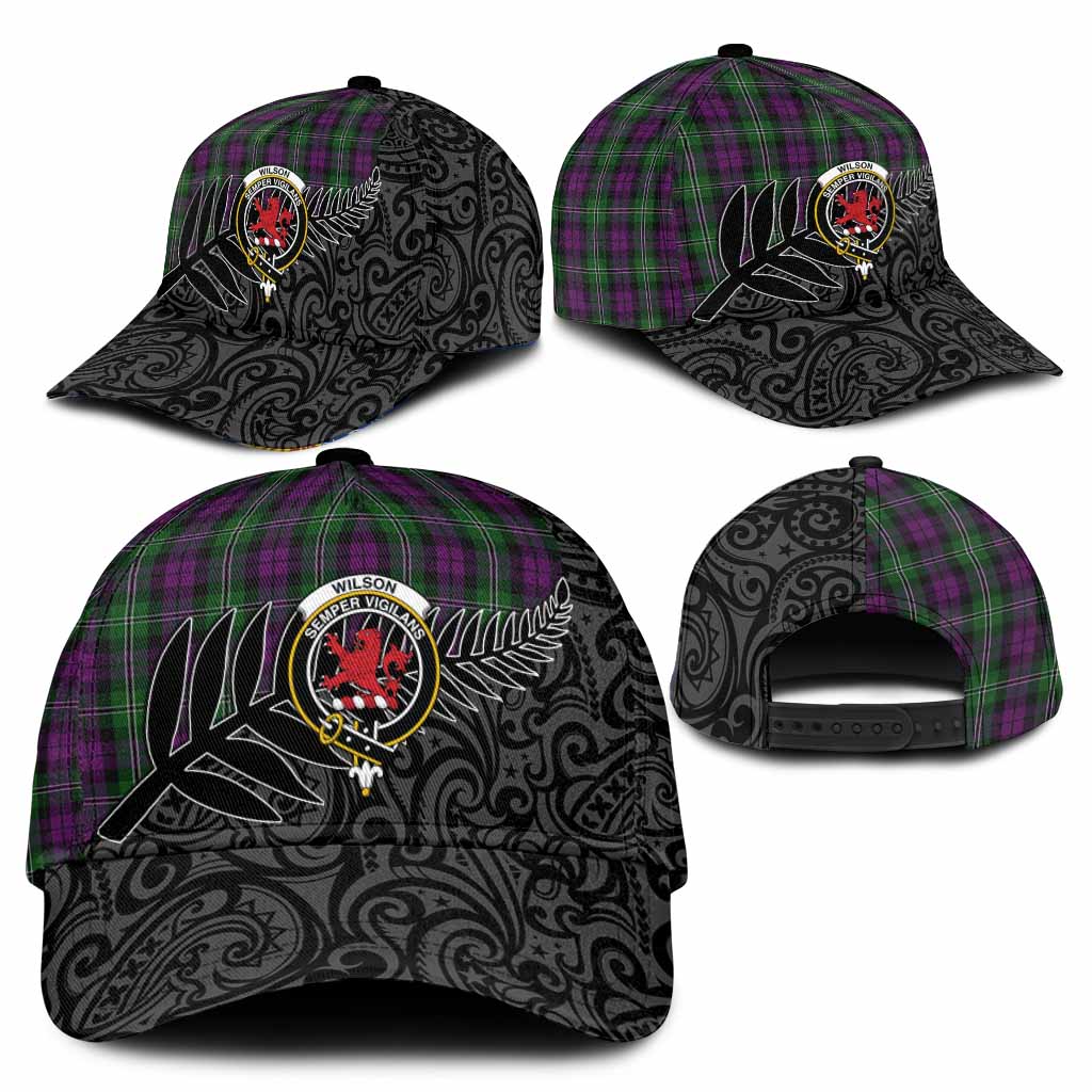 Wilson Crest Tartan Classic Cap with New Zealand Silver Fern Half Style