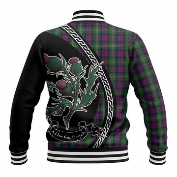 Wilson Family Crest Tartan Baseball Jacket Alba Thistle Inspired - Tartan Vibes Clothing