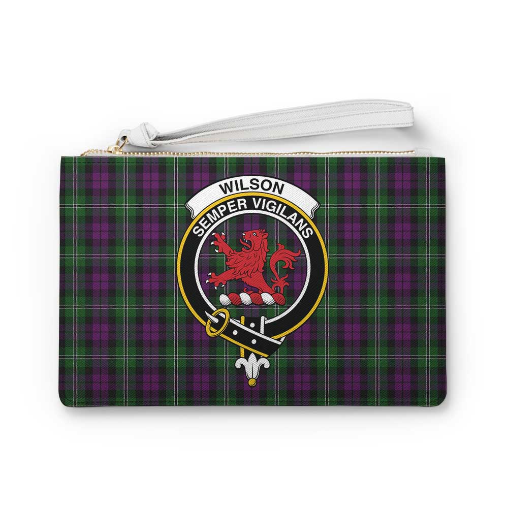 Tartan Vibes Clothing Wilson Family Crest Tartan Clutch Bag