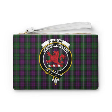 Tartan Vibes Clothing Wilson Family Crest Tartan Clutch Bag