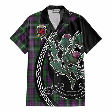 Wilson Family Crest Tartan Cotton Hawaiian Shirt Alba Thistle Inspired - Tartan Vibes Clothing