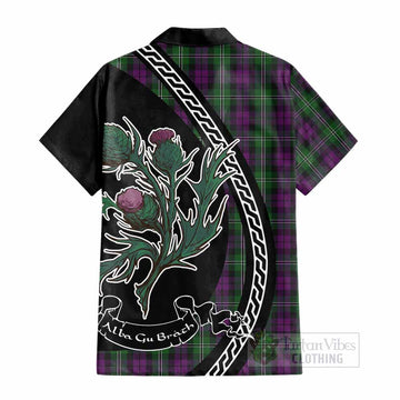 Wilson Family Crest Tartan Cotton Hawaiian Shirt Alba Thistle Inspired - Tartan Vibes Clothing