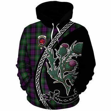 Wilson Family Crest Tartan Cotton Hoodie Alba Thistle Inspired - Tartan Vibes Clothing