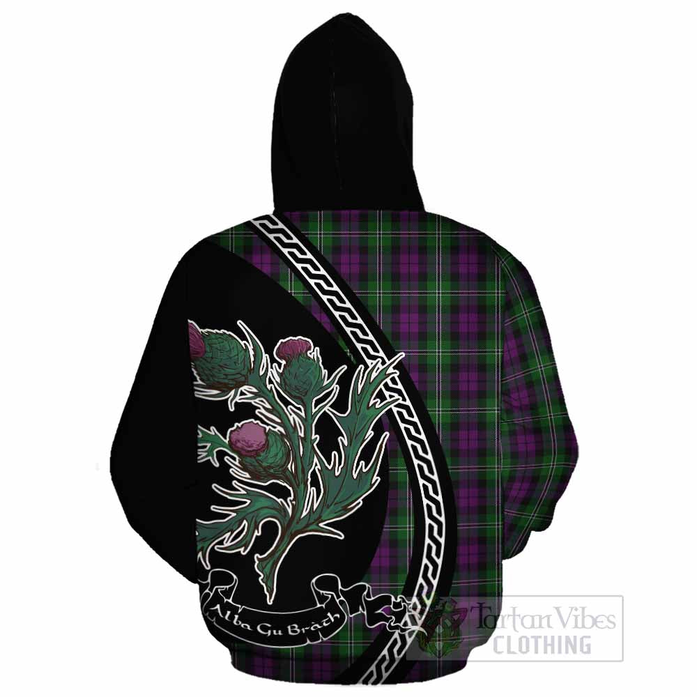 Wilson Family Crest Tartan Cotton Hoodie Alba Thistle Inspired - Tartan Vibes Clothing