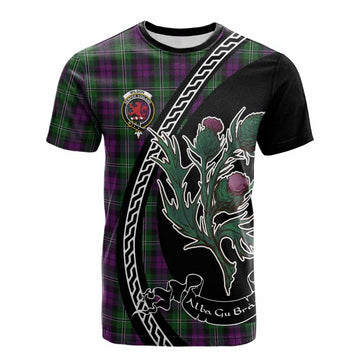 Wilson Family Crest Tartan Cotton T-shirt Alba Thistle Inspired