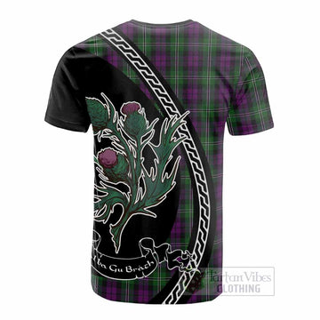 Wilson Family Crest Tartan Cotton T-shirt Alba Thistle Inspired