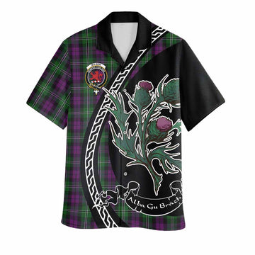 Wilson Family Crest Tartan Hawaiian Shirt Alba Thistle Inspired - Tartan Vibes Clothing