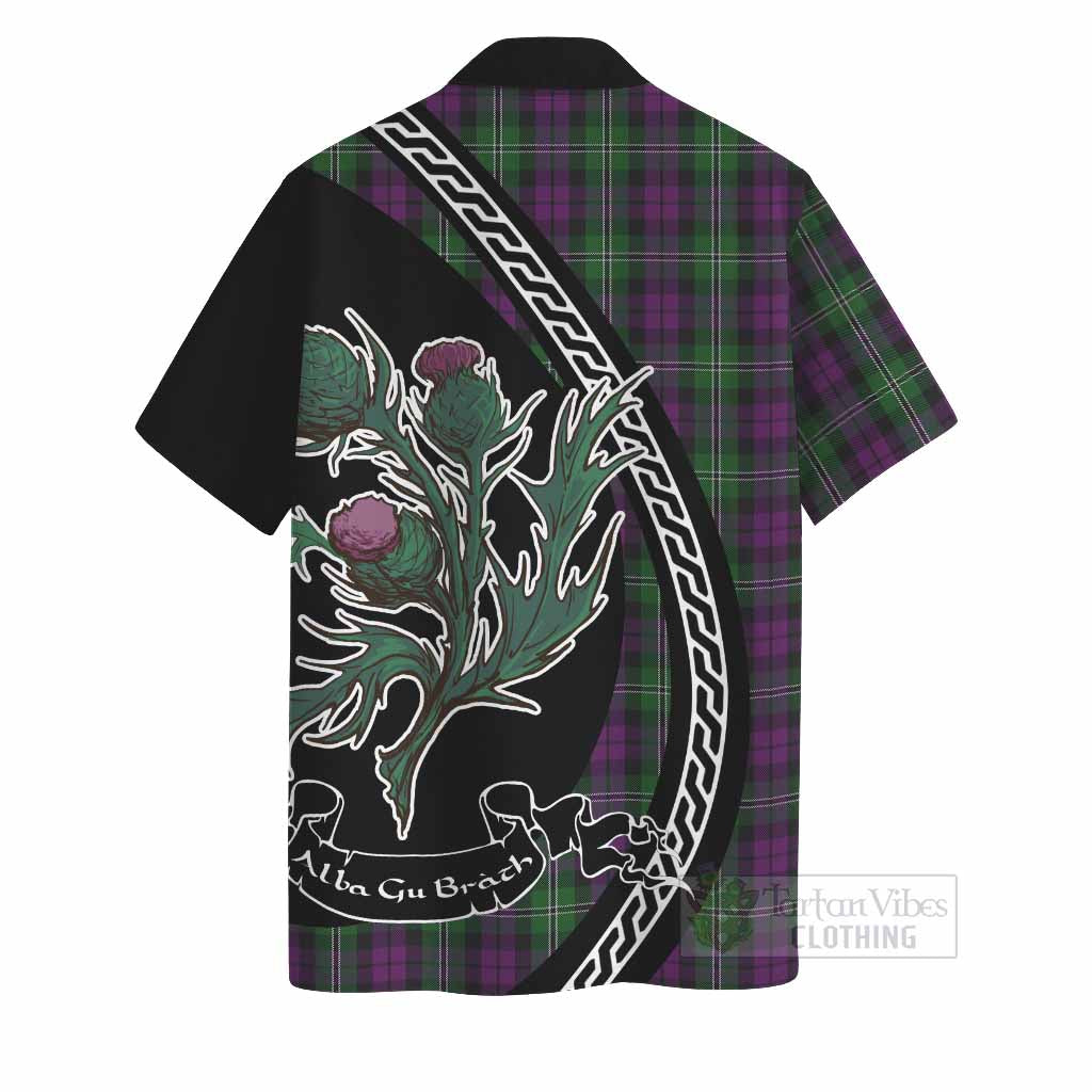 Wilson Family Crest Tartan Hawaiian Shirt Alba Thistle Inspired - Tartan Vibes Clothing