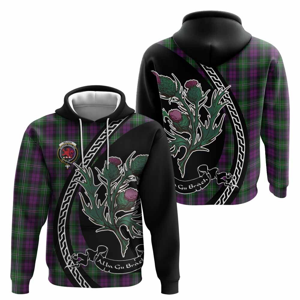 Wilson Family Crest Tartan Hoodie Alba Thistle Inspired - Tartan Vibes Clothing