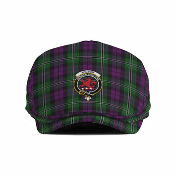 Wilson Family Crest Tartan Jeff Cap, Tartan Flat Cap