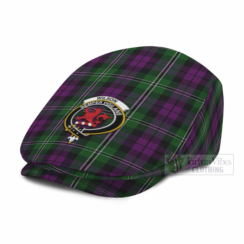 Wilson Family Crest Tartan Jeff Cap, Tartan Flat Cap