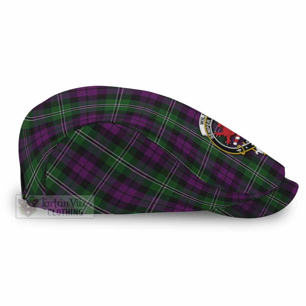 Wilson Family Crest Tartan Jeff Cap, Tartan Flat Cap