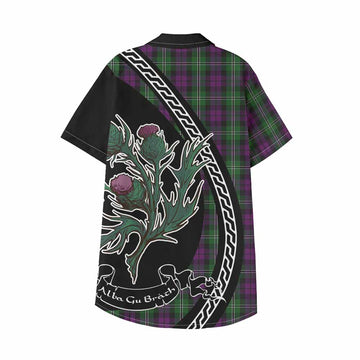 Wilson Family Crest Tartan Kid Hawaiian Shirt Alba Thistle Inspired - Tartan Vibes Clothing