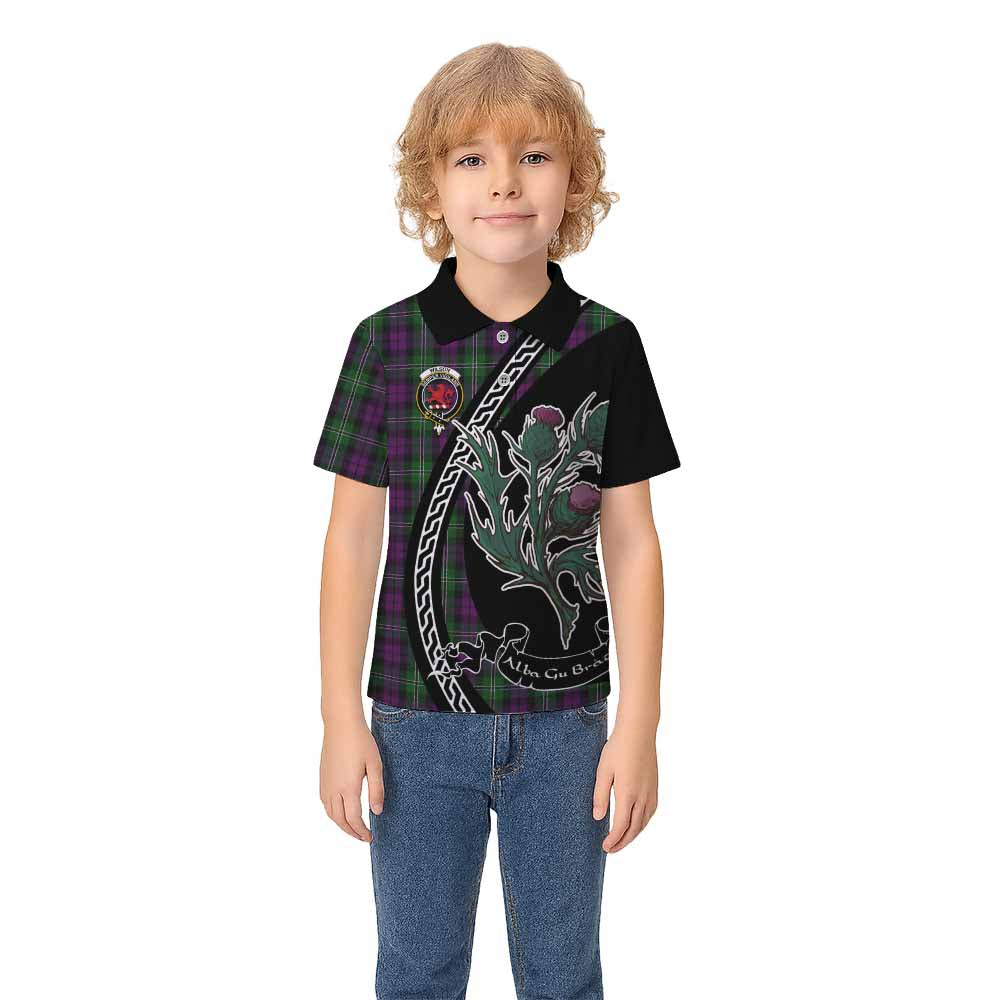 Wilson Family Crest Tartan Kid Polo Shirt Alba Thistle Inspired - Tartan Vibes Clothing