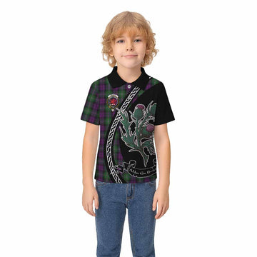 Wilson Family Crest Tartan Kid Polo Shirt Alba Thistle Inspired - Tartan Vibes Clothing