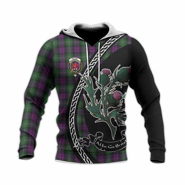 Wilson Family Crest Tartan Knitted Hoodie Alba Thistle Inspired - Tartan Vibes Clothing