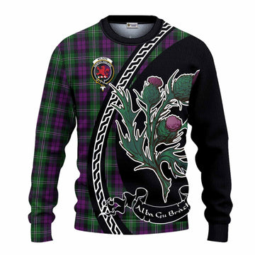 Wilson Family Crest Tartan Knitted Sweater Alba Thistle Inspired - Tartan Vibes Clothing