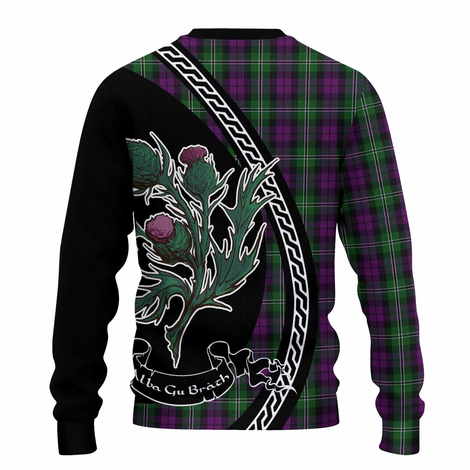 Wilson Family Crest Tartan Knitted Sweater Alba Thistle Inspired - Tartan Vibes Clothing