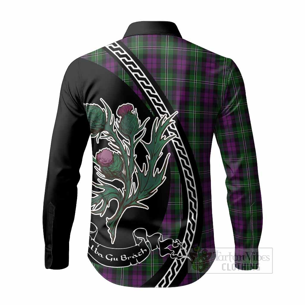 Wilson Family Crest Tartan Long Sleeve Button Shirts Alba Thistle Inspired - Tartan Vibes Clothing