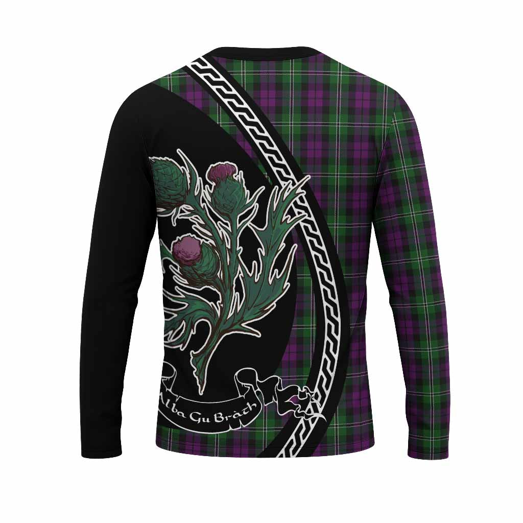 Wilson Family Crest Tartan Long Sleeve T-Shirt Alba Thistle Inspired - Tartan Vibes Clothing