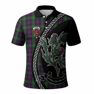 Wilson Family Crest Tartan Polo Shirt Alba Thistle Inspired - Tartan Vibes Clothing
