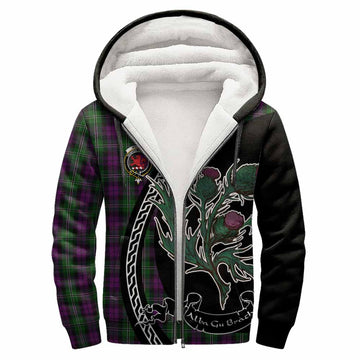 Wilson Family Crest Tartan Sherpa Hoodie Alba Thistle Inspired - Tartan Vibes Clothing