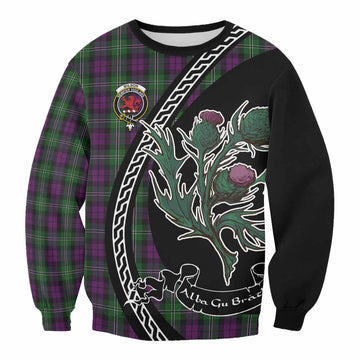 Wilson Family Crest Tartan Sweatshirt Alba Thistle Inspired - Tartan Vibes Clothing