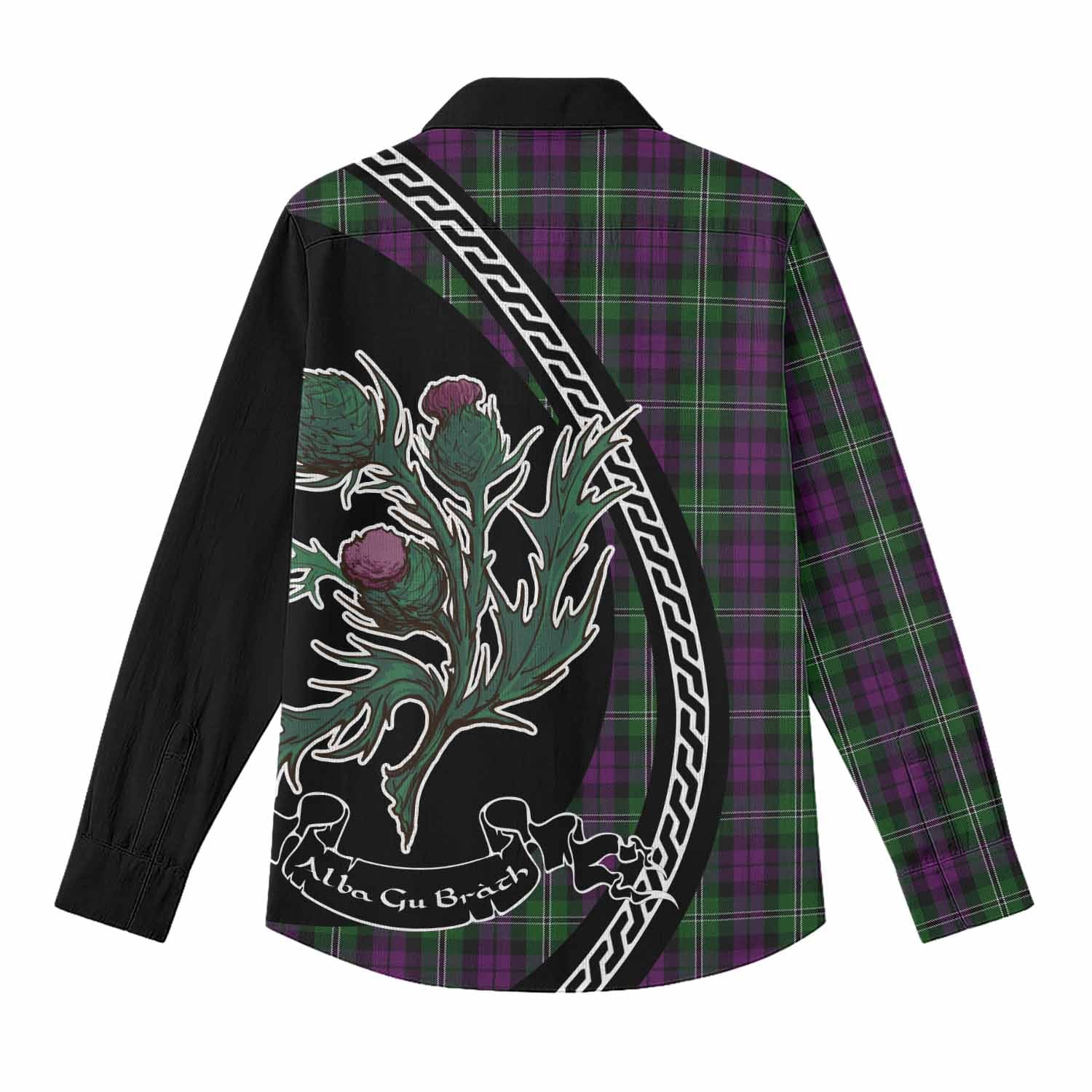 Wilson Family Crest Tartan Women Casual Shirt Alba Thistle Inspired - Tartan Vibes Clothing