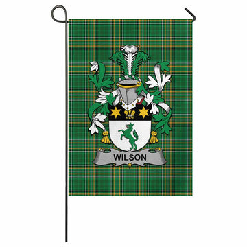 Wilson Irish Clan Tartan Flag with Coat of Arms