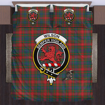 Wilson Modern Tartan Bedding Set with Family Crest