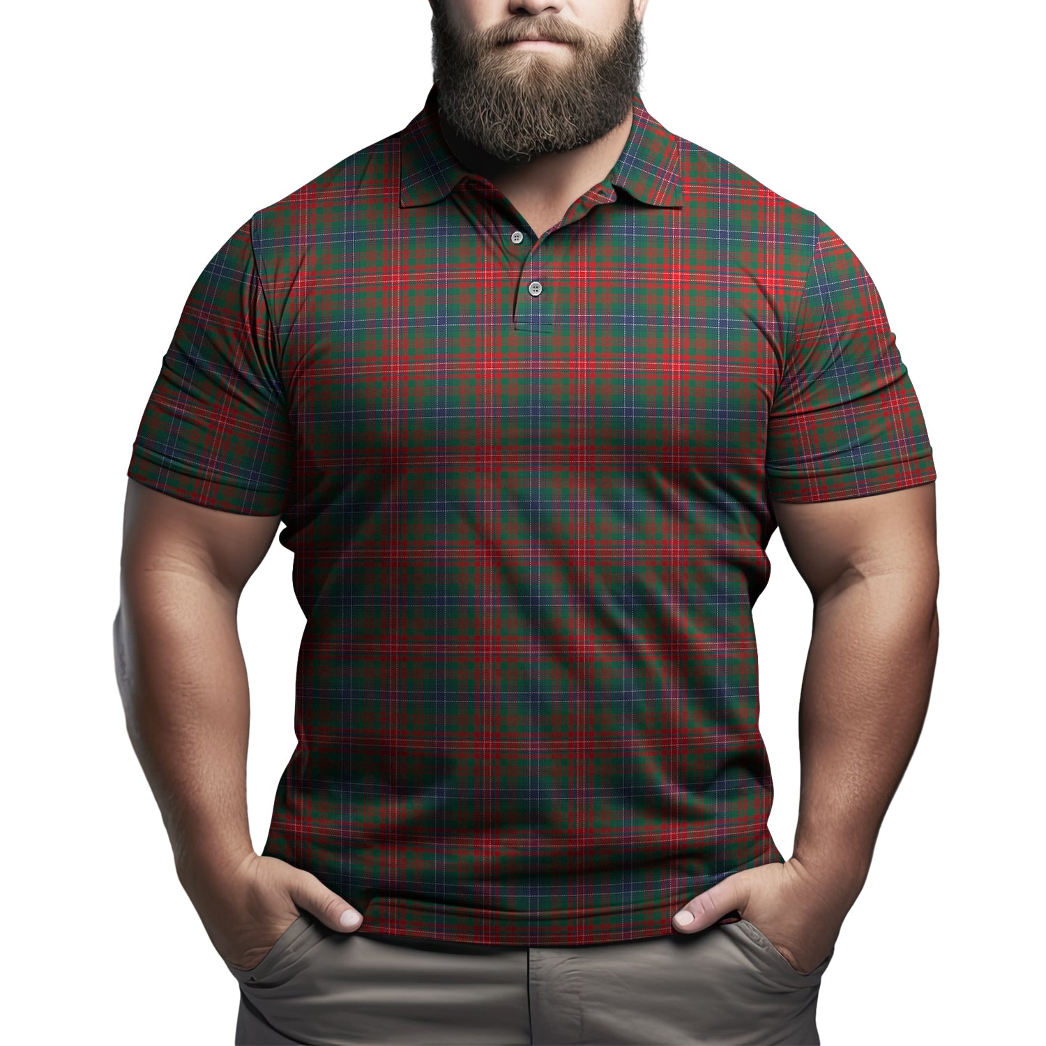 Wilson Modern Tartan Mens Polo Shirt