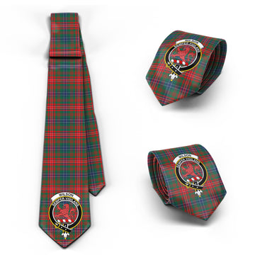 Wilson Modern Tartan Classic Necktie with Family Crest