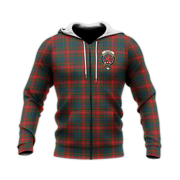 Wilson Modern Tartan Knitted Hoodie with Family Crest