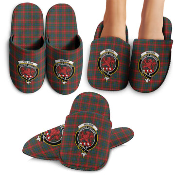 Wilson Modern Tartan Home Slippers with Family Crest