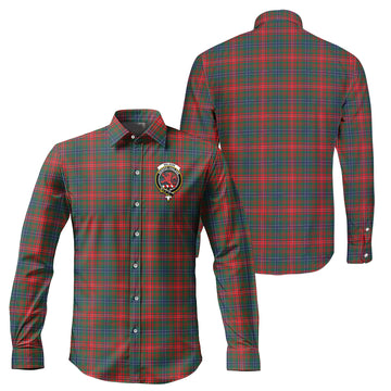 Wilson Modern Tartan Long Sleeve Button Up Shirt with Family Crest