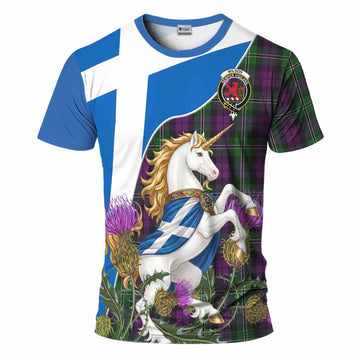 Wilson Scottish Tartan Crest Unicorn Heritage T-Shirt Kid's Shirt - Tartan Vibes Clothing