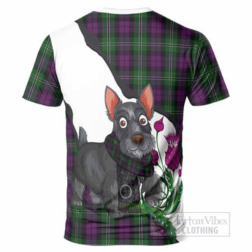 Wilson Scottish Terrier Tartan Crest T-Shirt Thistle Heritage Art
