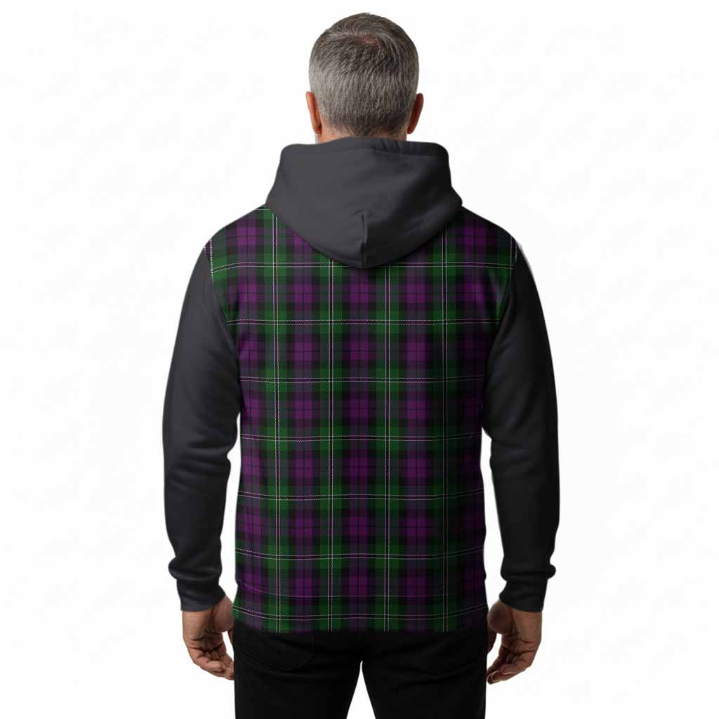 Wilson Tartan Accent Hoodie with Family Crest