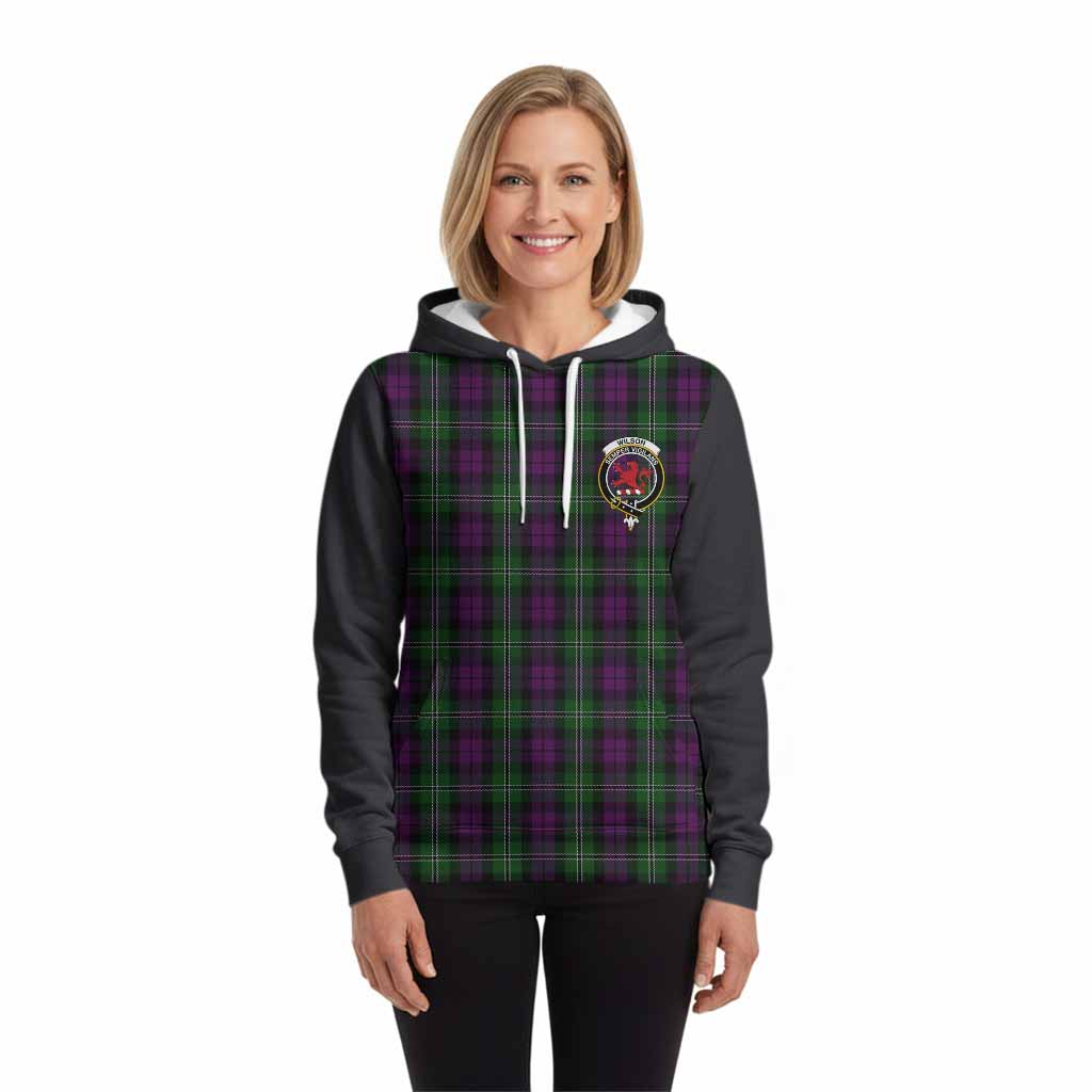 Wilson Tartan Accent Hoodie with Family Crest