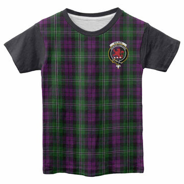 Wilson Tartan Accent Kid T-shirt with Family Crest
